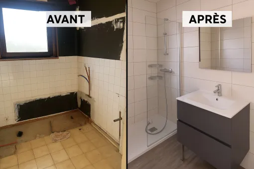 Réfection d'une salle de bain complète à Monistrol-sur-Loire, Saint-Étienne, Design & Bain